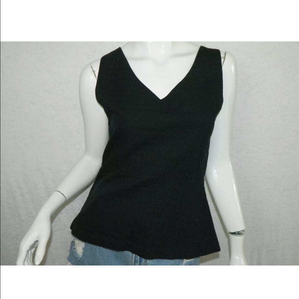 Banana Republic Shirt Textured Peplum Top.
